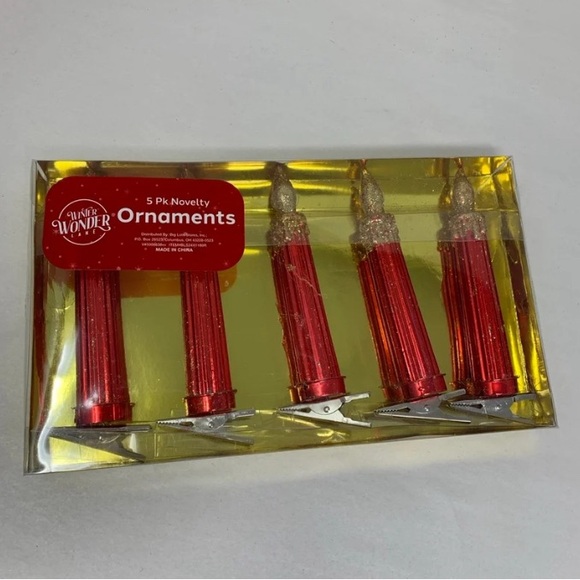 Other - 5 pc candle Christmas clips holi decor